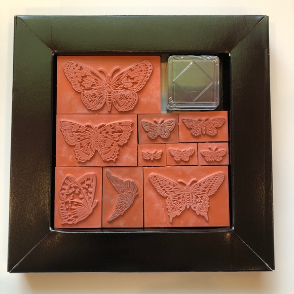 VICTORIAN BUTTERLIES Foam Rubber Stamp Set of 10 by Rubber Stampede - Picture 4 of 11